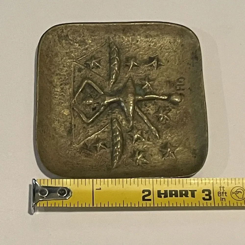 Vintage Brass Zodiac‎ Scales Of Justice Ash Tray
